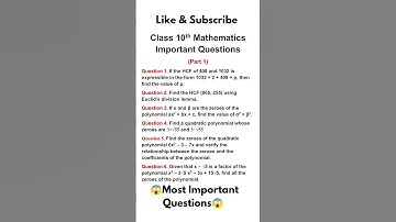 Class 10th important maths question 2025 #cbse2025 #class10 #class10maths #viralshort #shortsfeed
