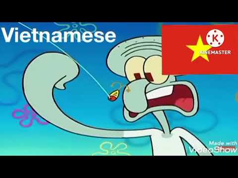 Squidward Screaming in 8 Different Language 