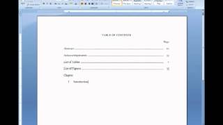 Perfectly Format Your Table of Contents Using Tab Stops and Leader Dots
