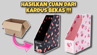 Menyulap limbah kardus jadi barang bermanfaat | Rak buku dari kardus bekas | Ide Kreatif