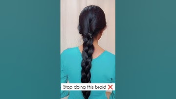try this easy braid hairstyle hack/#hair #hairstyle #hairtutorial #hacks #shorts #viral #braids#hair