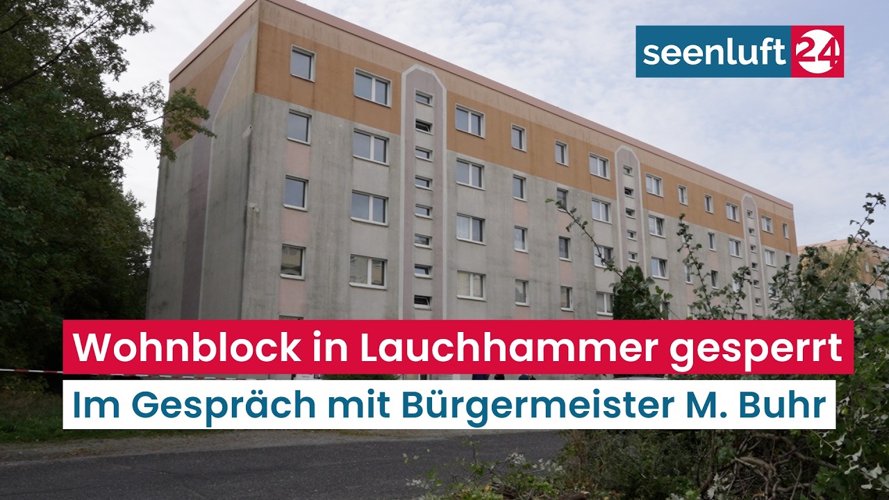 Gesperrter Wohnblock und neue Straßen - Bürgermeistergespräch mit Mirko Buhr in Lauchhammer
