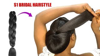 Quick And Easy Bridal Hairstyle Using Braid Extension