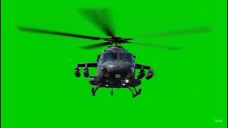 Green screen helicopter flying