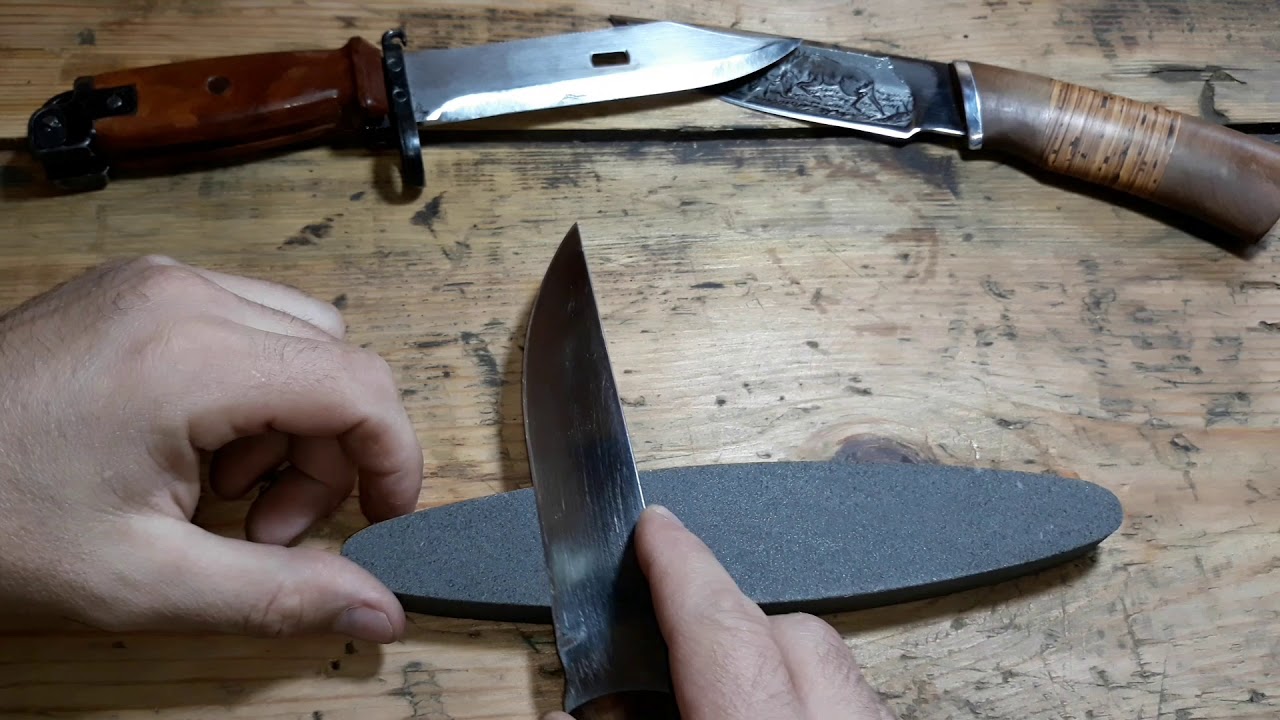 Как правильно точить нож на камне | how to sharpen a knife - YouTube