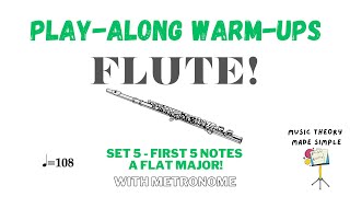 Your Daily Flute Warm-Up 💨 | Play-Along 5 for beginner flutists! Easy Play Along For Flute To Practice First 5 Notes