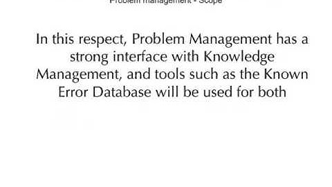 Known Error Database