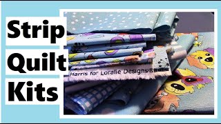 Strip Quilt Kit  Loralie Designs Turquoise Mix