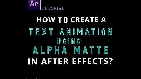 How to create Text animation using (ALPHA MATTE) (#1mintutorial) #aftereffects
