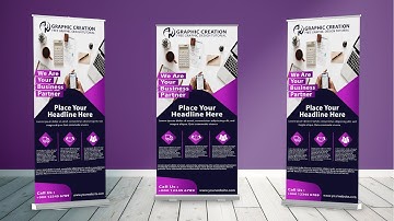 Professional Roll Up Banner Design | Photoshop Tutorial