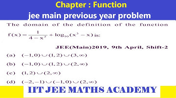 FUNCTION JEE MAIN 2019 9 APRIL SHIFT 2 BY RS SIR | CHAPTER WISE SOLUTION