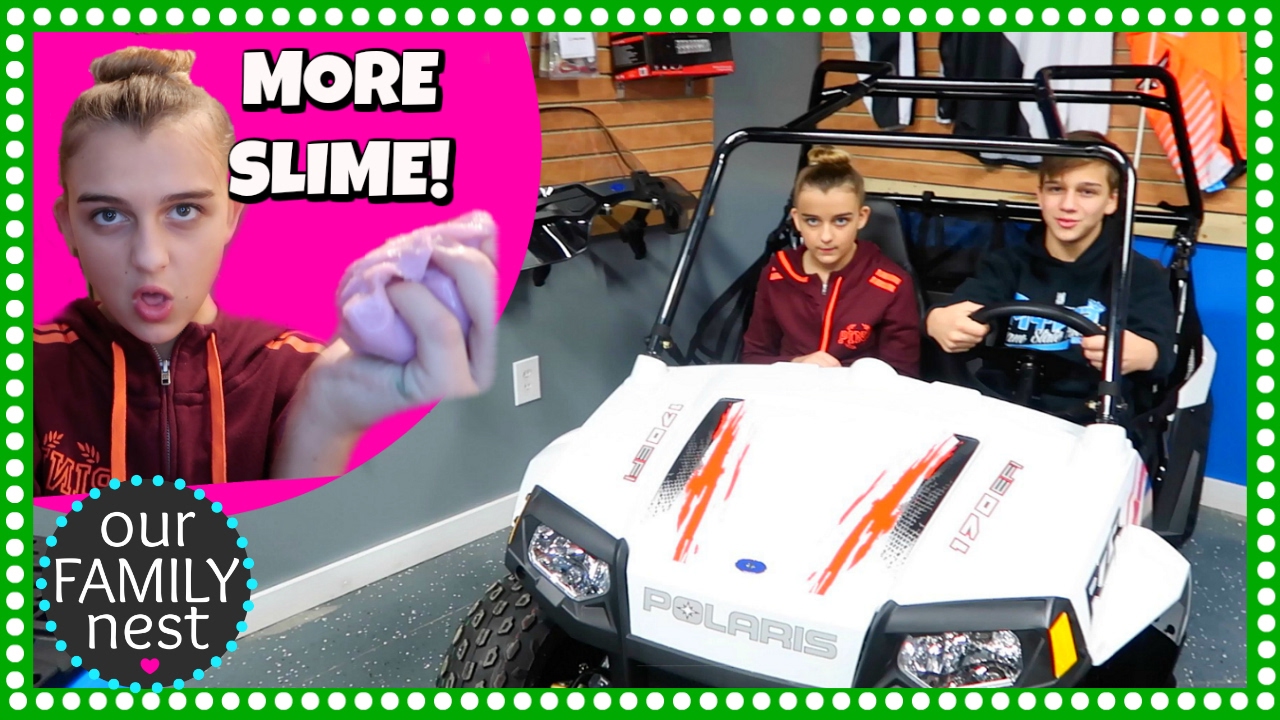 ATV SHOPPING & MAKING MORE SLIME!!