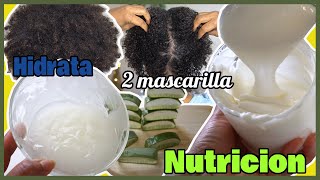 MASCARILLA DE MAIZENA para el cabello afro seco & MASCARILLA NUTRITIVA para el cabello maltratado 2x