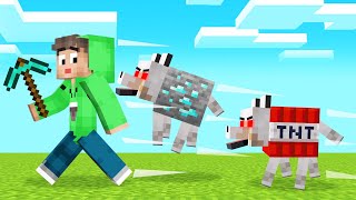 ALL BLOCKS Are WOLVES In MINECRAFT! (Dangerous)