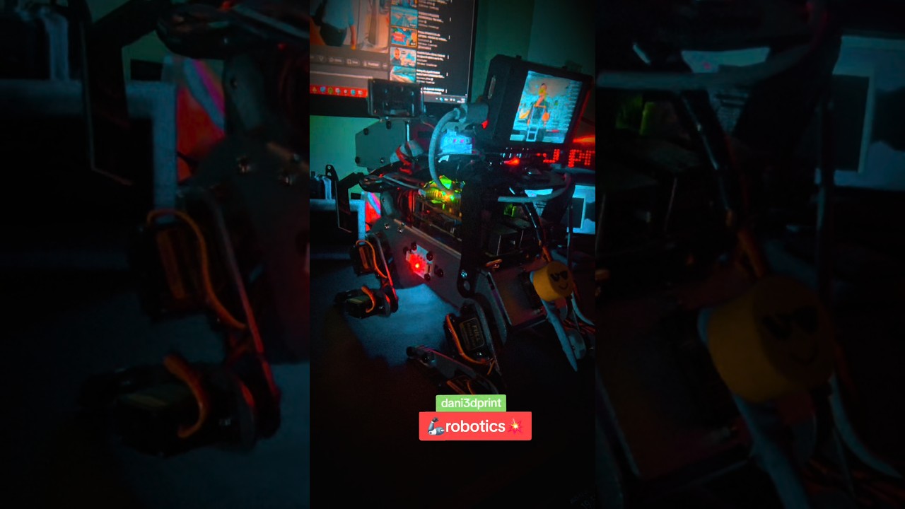 😍Robot 🤖 testing motion tracking  power bey raspberry 😋 