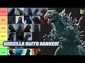 RANKING THE GODZILLA SUITS! (Godzilla Design Tier List)