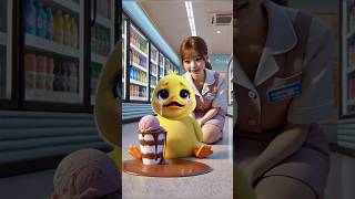 A Super Sweet Gift Little Duck And The Boys Big Ice Cream Sharingduck cute pets shorts