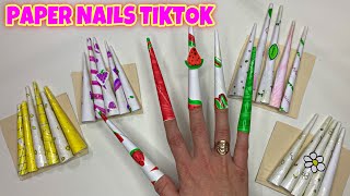 UNHAS DE PAPEL DO TIKTOK parte 2 | How to make Paper Nails