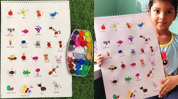 Finger Painting Art | Easy Thumb Painting Animals | Finger Painting A to Z