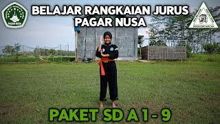 RANGKAIAN JURUS PAGAR NUSA PAKET SD A 1 - 9 || PN Senggoro Macan