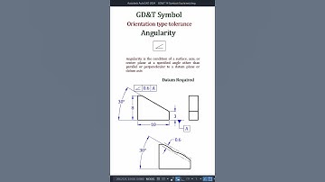 GD&T Symbol | 7_Angularity | Orientation tolerance | AutoCAD #autocad #tolerance #gdt #drawing