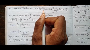 Prove that Integration from 0 to infinity [(e^(-t).sint)/t]dt=pi/4 || B.S Grewal problem:-21.3 Q:-19