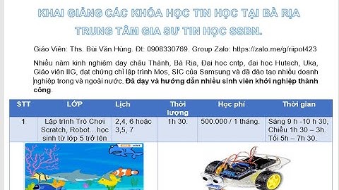 Học Lắp Ráp và Lập Trình Robot Stem bằng Scratch tại Bà Rịa.