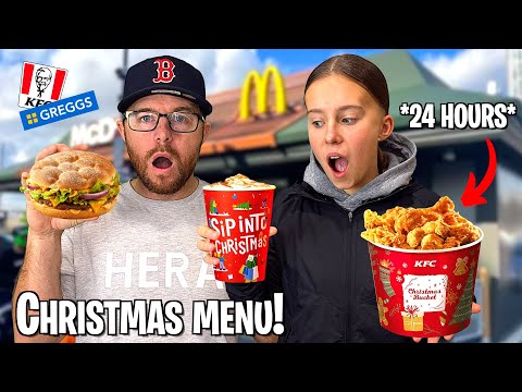 ONLY EATING from CHRISTMAS MENU’S for 24 HOURS! 