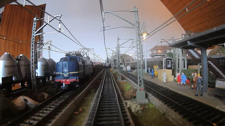 Märklin H0 M-Gleis Nostalgieanlage-Kameramitfahrt / Marklin H0 m-track vintage layout-cab cam ride