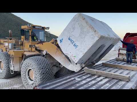 Marble Giants at Work: Wheel Loaders, Excavators & Lorries in Action at a  Quarry
