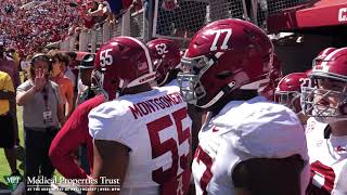 Kalen DeBoer leads Alabama out the tunnel for the first time as head coach