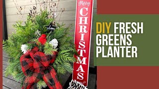 Holiday Planter How-To Guide (Fresh Greens Drop-In)