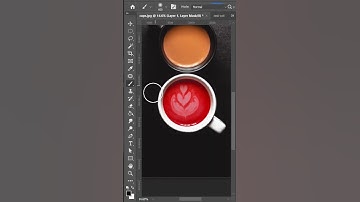 How to Add Coffee Flower Effect in Red and Brown Espresso Latte #coffee #latte