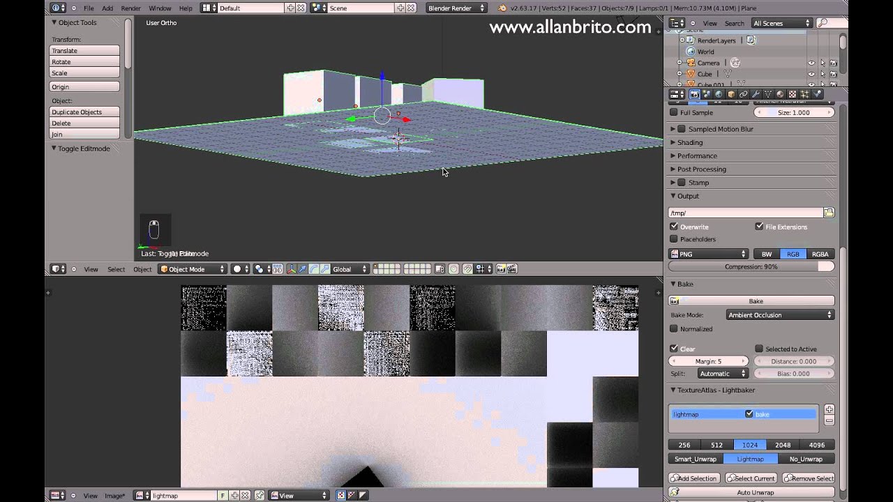 Tutorial 117 Criando lightmaps no Blender com o TextureAtlas YouTube