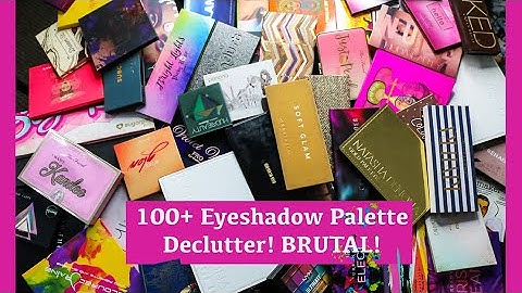 Giant Eyeshadow Palette Declutter! HALF GONE! BRUTAL! VLOGMAS 25