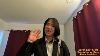 Sarah Lin - RCC Sousa Honor Band Audition 2026