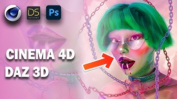 Pastel Cyberpunk Character | Cinema 4d + Daz3D + Photoshop | Hair, Lighting, Texturing