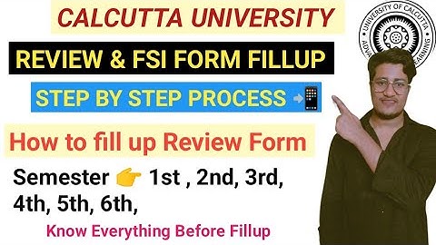 How to apply for Review in Calcutta University | FSI? | How to fillup cu review form #cureview #fsi
