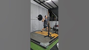 Trying to fix my jerk on deload week #splitjerk #olympicweightlifting #shorts