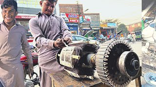 Watch How This Young Boy Rewinding a 100 KVA Generator Rotor | Generator Motor Rewinding