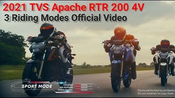 2021 TVS Apache RTR 200 4V Bs6  With Riding Modes Official Teaser Video