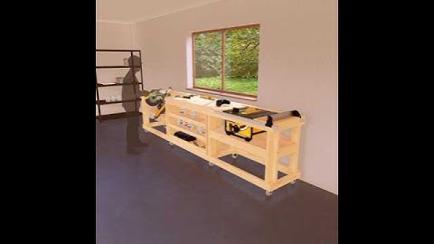 Premium DIY Compact Workbench Plans 2x12 #ad #woodworking #workbench #diyprojects #woodworkingplans