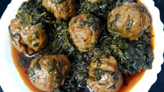 Palak kofte ka salan Hyderabadi style recipe in urdu hindi