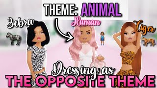 DRESSING AS THE OPPOSITE THEME IN DRESS TO IMPRESS | Roblox Dress To Impress