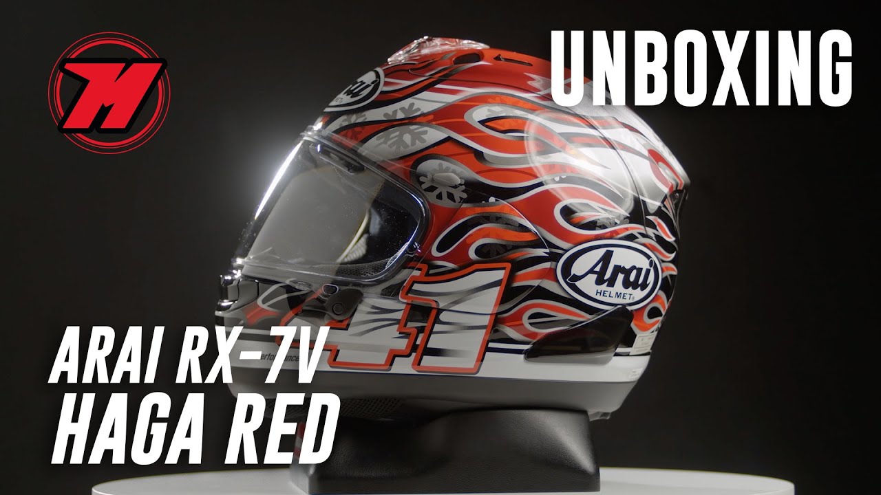Unboxing casco ARAI RX-7V Haga RED 🇯🇵 ❤️ ¡El casco de NitroNori! 🏍️💨 -  YouTube