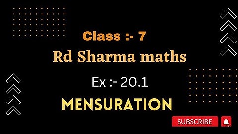 ex 20.1 rd sharma class 7th maths|| Mensuration - 1 || @activebeing
