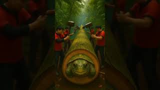 🐢 rescue mother turtle and babies from giant log #animals #funny #shorts