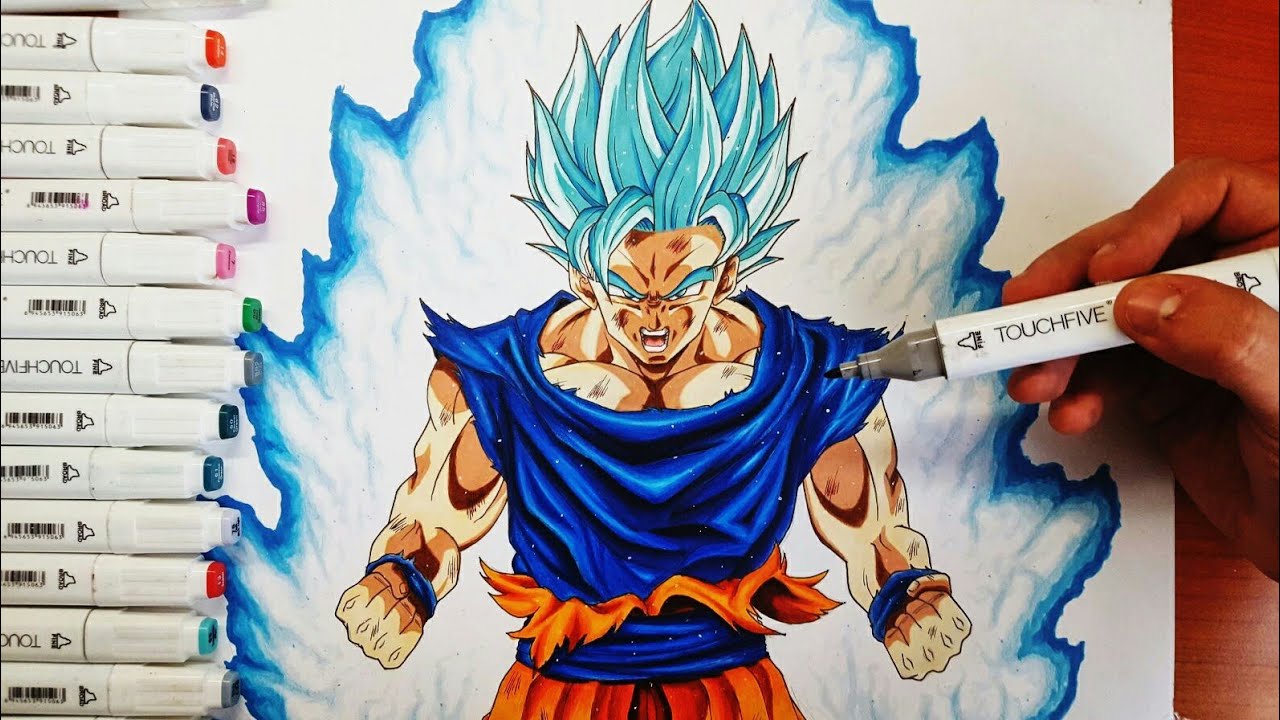 DISEGNO GOKU SSJ BLUE [DRAGONBALL SUPER] Drawing goku