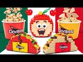 LEGO Mukbang Challenge : Eating Taco Mixing Doritos - Stop Motion Cooking ASMR