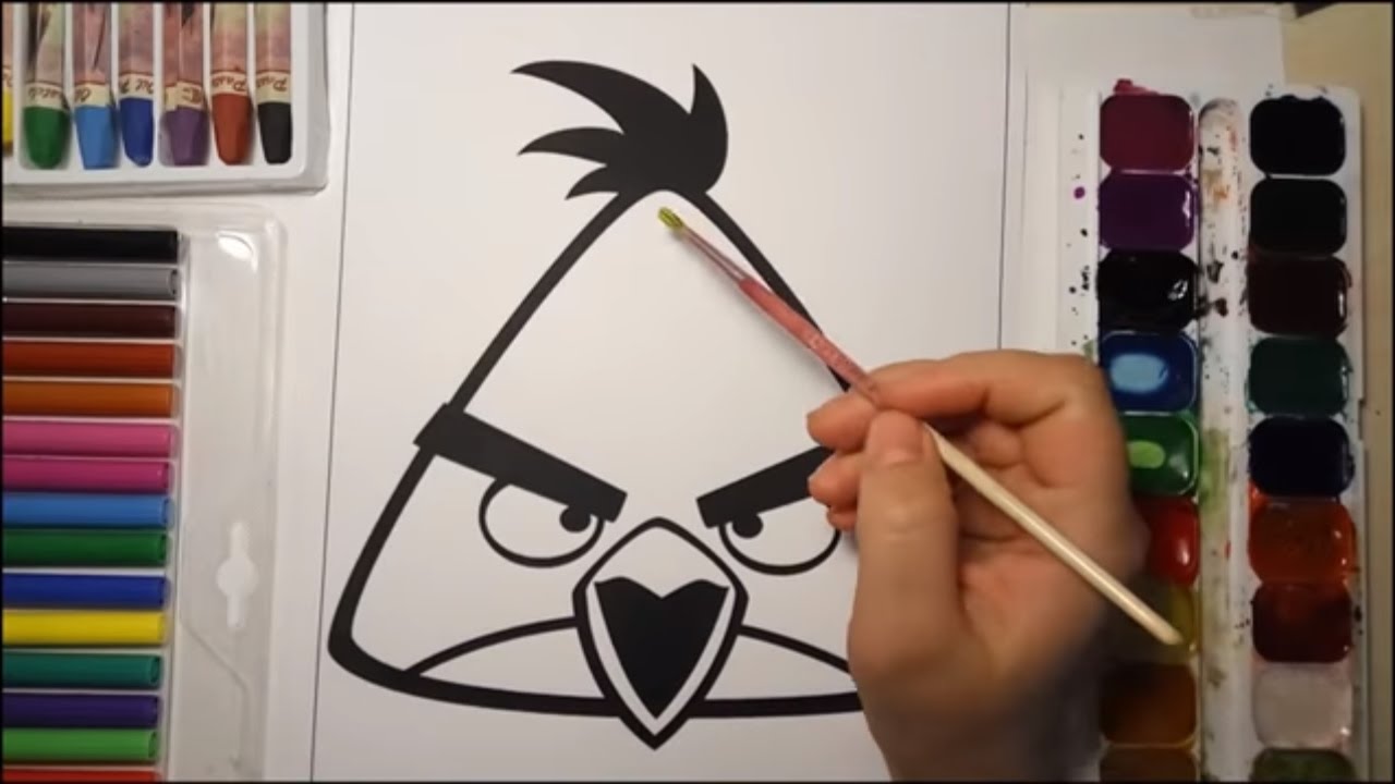 New Coloring Pages How to draw Yellow Bird with Watercolor